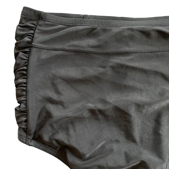 Kona Sol Tankini 2X Green Leopard Print Black High Waisted Coverage - Picture 8 of 16